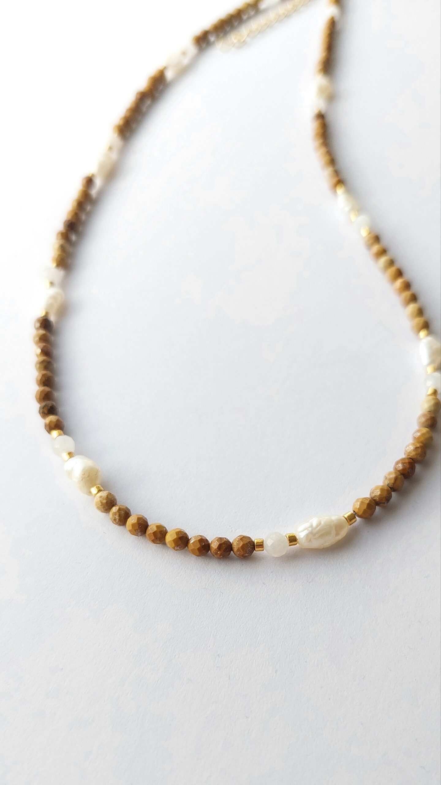 Choker Jaspis i perły - obrazek 4